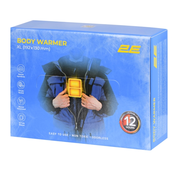 2E Tactical Chemical body warmer size XL (192x130mm), adhesive, up to 12 hours – 20 pcs