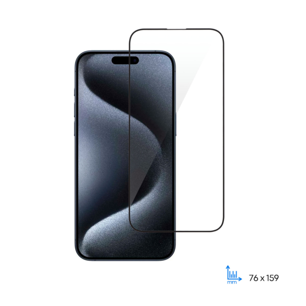 Захисне скло 2E для iPhone 15 Pro Max, 2.5D FCFG, (1 Pack), чорна рамка