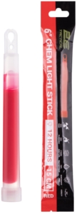 2E Chemical light GS6, 15 cm, 12 hours, red