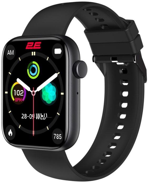 Смарт-годинник 2E Wave Plus 47мм, 1.8″, 240×286, BT 5.3, Чорний