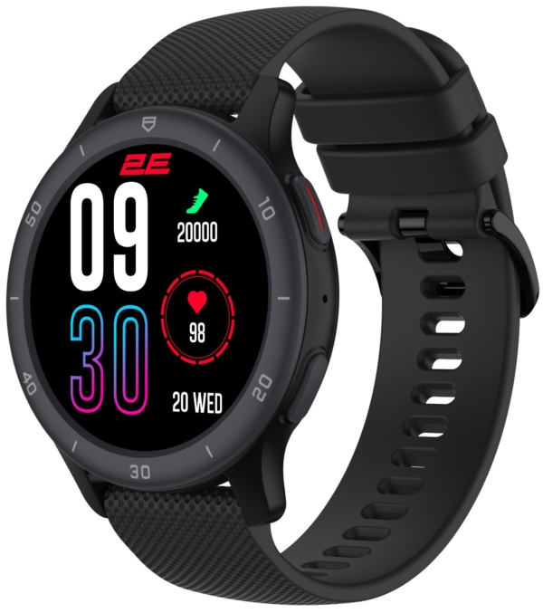 Смарт-годинник 2E Motion GT2 47мм, 1.32″, 360×360, BT 5.2, Чорний