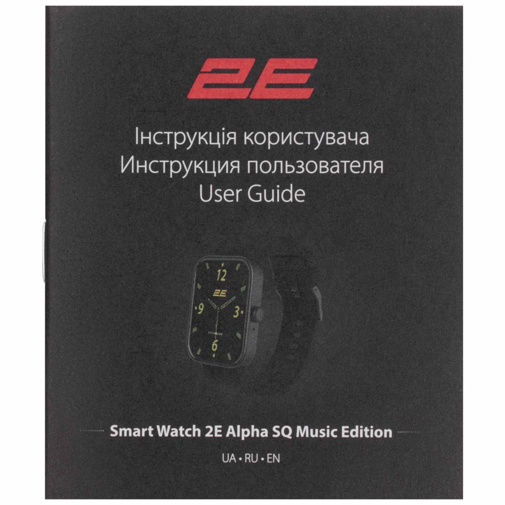 Смарт-годинник 2E Alpha SQ Music Edition 46мм, 1.78″, 368×448, AMOLED, BT 5.2, Чорний