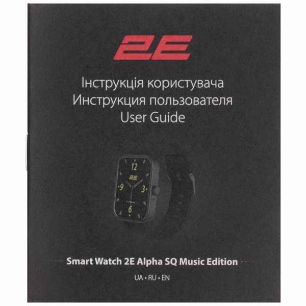 Смарт-годинник 2E Alpha SQ Music Edition 46мм, 1.78″, 368×448, AMOLED, BT 5.2, Чорний