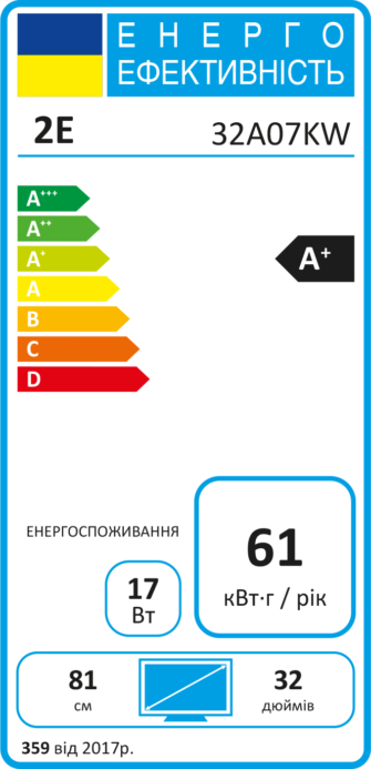 Телевізор 32″ 2E LED FHD 60Hz Smart WebOS Black