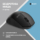 Mouse 2E MF280 Silent, WL/BT, black
