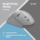 Mouse 2E MF280 Silent, WL/BT, grey