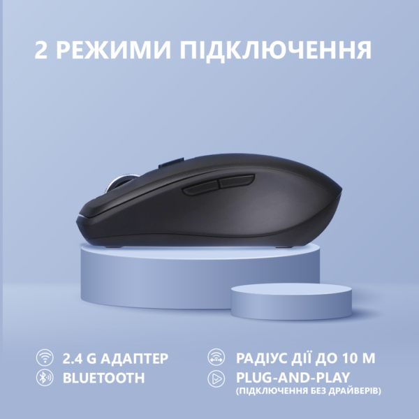 Mouse 2E MF225 Silent, WL/BT, black