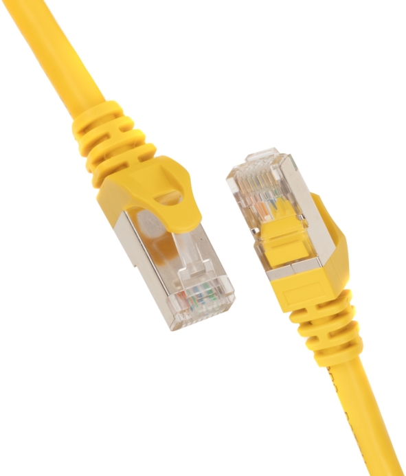 Патч-корд 2E САТ 6, S-FTP, 1м, 26AWG, RJ45, 7/0.16, Cu, PVC, желтый