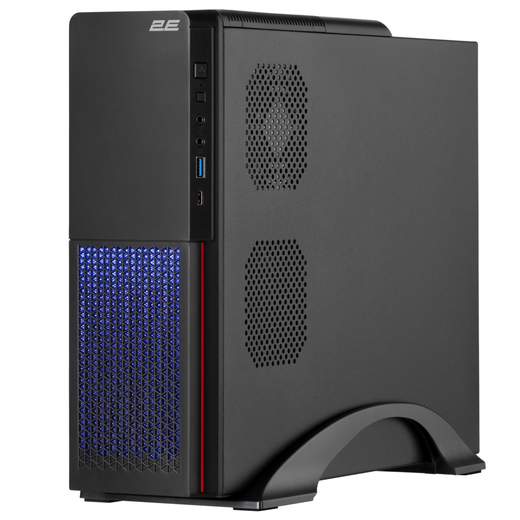 2E Корпус S613ARGB-400, з БЖ 2E 400W-SFX, 1xUSB3.0, 1хUSB Type-C, 1×80мм, Micro ATX/ Desktop, чорний