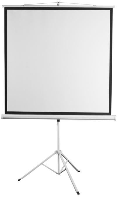 Tripod screen 2E 1:1, 80″, 1.45×1.45 m, MW