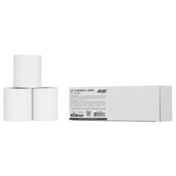 2E Thermo label TL-75×50 (3 roll)
