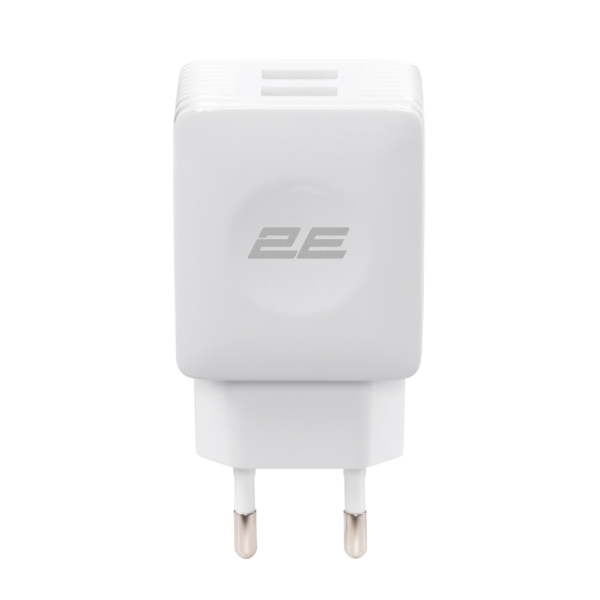 Зарядний пристрій мережевий 2E 12Вт 2хUSB-A, білий