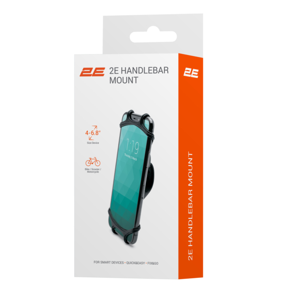 Держатель на кермо 2E 20-40мм для гаджетов 4″-6,8″ Slim