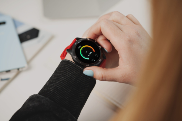 Смарт-годинник 2E Motion GT2 47мм, 1.32″, 360×360, BT 5.2, Чорно-червоний