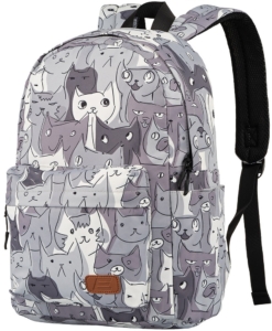 Рюкзак 2Е, TeensPack Cats, сірий