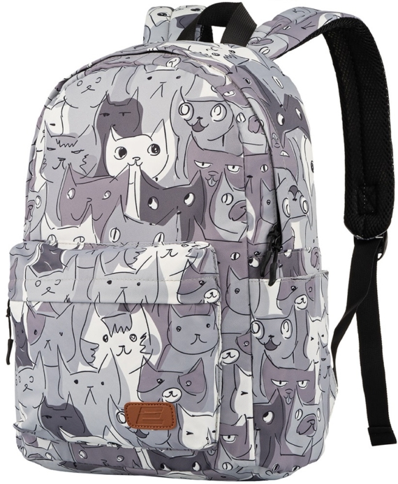 2E Backpack, TeensPack Cats, grey
