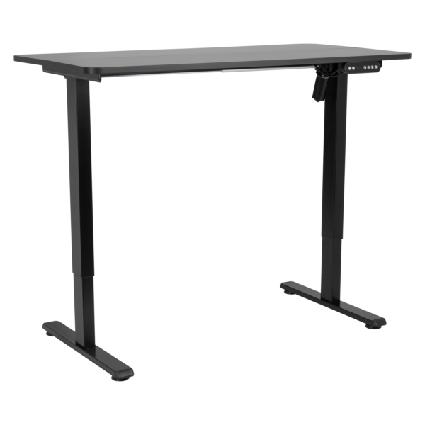 2E Computer table CE120B-MOTORIZED, height adjustment, electric motor 220V, 73/118х120x60cm, black