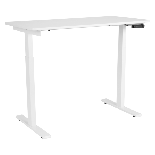 2E Computer table CE120W-MECHANIC, height adjustment, mechanical, 72/120х120×60сm, white