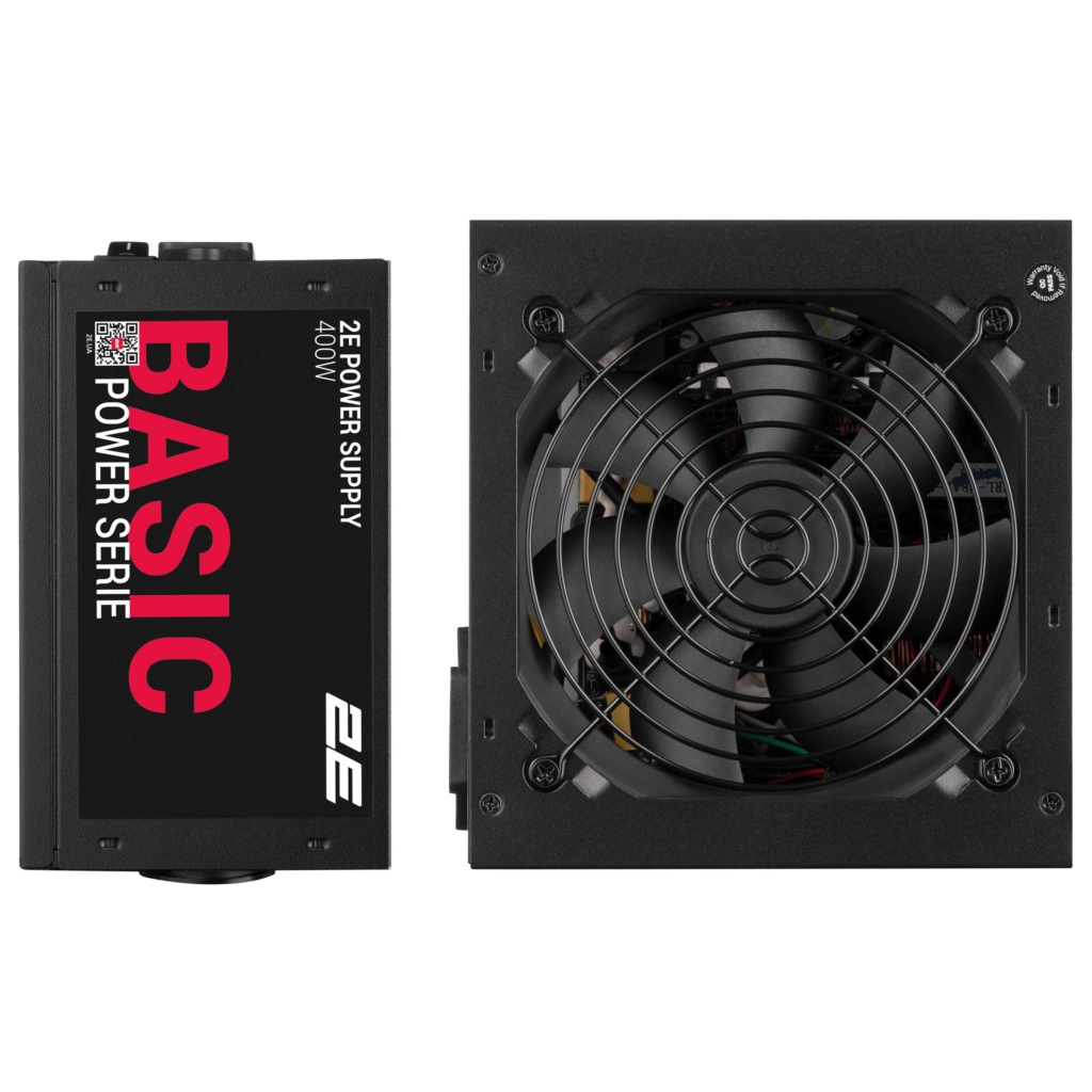 Блок живлення 2E Basic Power  (400W), 80%, 120мм, 1xMB 24pin(20+4), 1xCPU 8pin(4+4), 3xMolex, 4xSATA, 1xPCIe 8pin(6+2)
