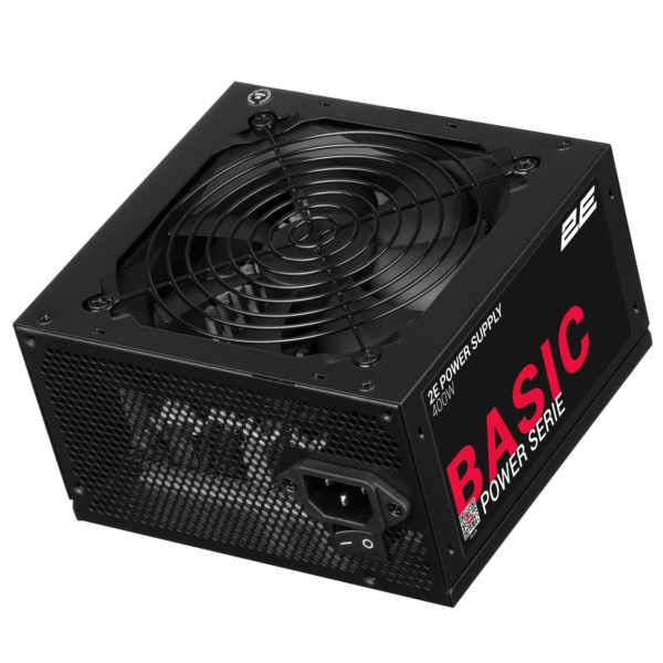Блок живлення 2E Basic Power  (400W), 80%, 120мм, 1xMB 24pin(20+4), 1xCPU 8pin(4+4), 3xMolex, 4xSATA, 1xPCIe 8pin(6+2)