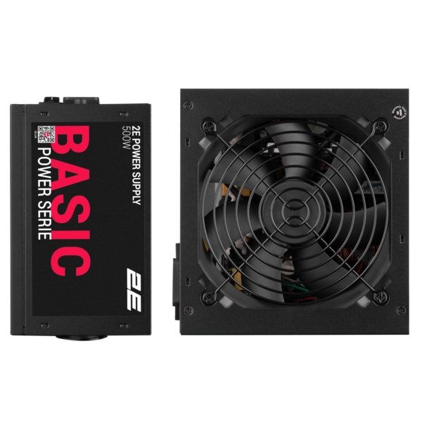 Блок питания 2E Basic Power  (500W), 80%, 120мм, 1xMB 24pin(20+4), 1xCPU 8pin(4+4), 3xMolex, 4xSATA, 2xPCIe 8pin(6+2)