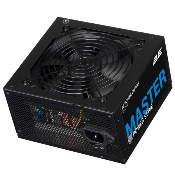 Блок питания 2E Master Power  (650W), >80%, 80+ White, 120мм, 1xMB 24pin(20+4), 1xCPU 8pin(4+4), 3xMolex, 5xSATA, 2xPCIe 8pin(6+2)