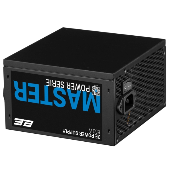 Блок питания 2E Master Power  (650W), >80%, 80+ White, 120мм, 1xMB 24pin(20+4), 1xCPU 8pin(4+4), 3xMolex, 5xSATA, 2xPCIe 8pin(6+2)
