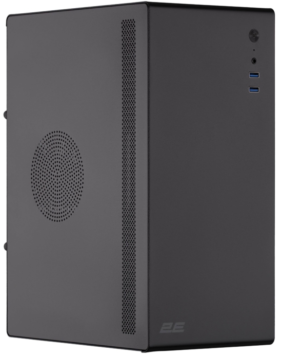 Корпус 2E Credo V200B-400 з БЖ 2E ATX400, 2xUSB3.0, 1×80мм, VGA 250мм, mATX, чорний