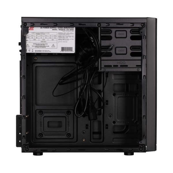 2E PC case Basis RD863-400 with PSU 2E ATX400W, 2xUSB2.0, VGA 320mm, mATX, black