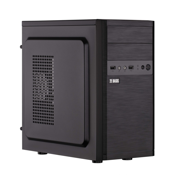 2E PC case Basis RD863-400 with PSU 2E ATX400W, 2xUSB2.0, VGA 320mm, mATX, black