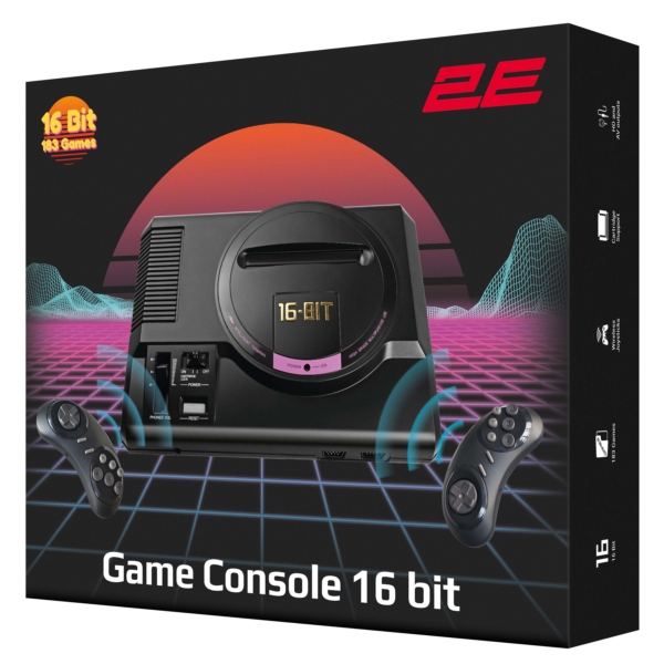 Game console 2E, 16bit wireless gamepad, HDMI, 183 games