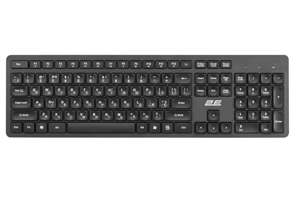 2E Комплект клавиатура и мышь MK420 WL, EN/UK/RU, чёрный