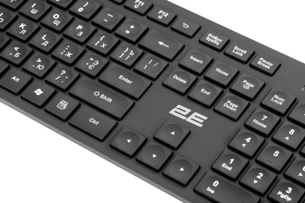 2E Комплект клавиатура и мышь MK420 WL, EN/UK/RU, чёрный