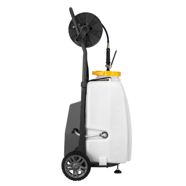 Обприскувач акумуляторний 2E AquaSpray 40LRC 40л 12В 1х12А·год 7бар 6л·хв вольтметр колеса котушка шланг 30м 16кг