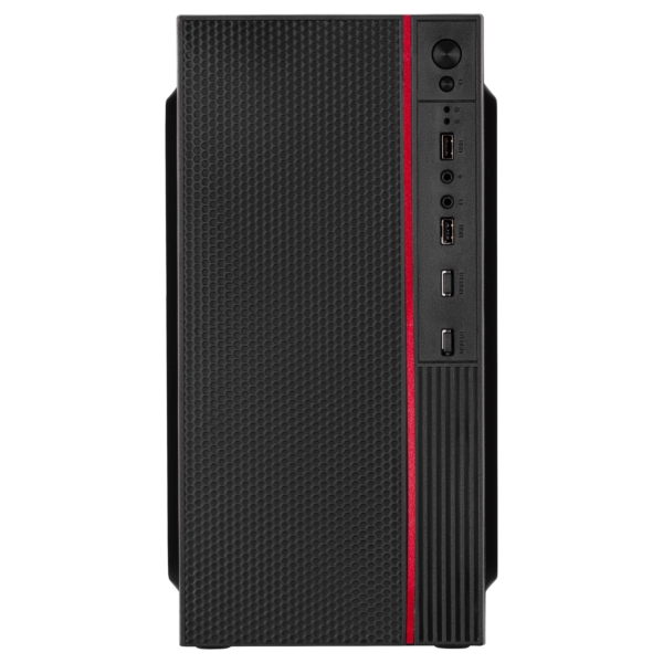 Корпус 2E TeamX TMX03 з БЖ 2E ATX400W, 2xUSB2.0, 1×80мм, VGA 220мм, mATX, чорний