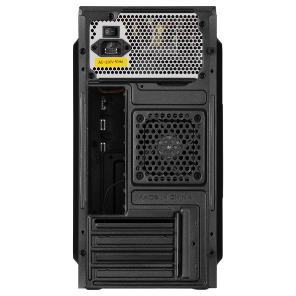 Корпус 2E TeamX TMX03 з БЖ 2E ATX400W, 2xUSB2.0, 1×80мм, VGA 220мм, mATX, чорний