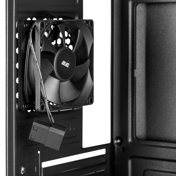 Корпус 2E TeamX TMX03 з БЖ 2E ATX400W, 2xUSB2.0, 1×80мм, VGA 220мм, mATX, чорний