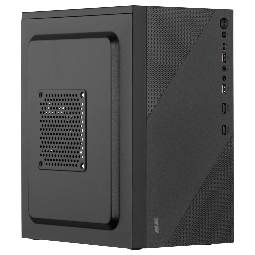 2E PC case TeamX TMX04 with 2E ATX400W, 2xUSB2.0, 1x80mm, VGA 220mm, mATX, black