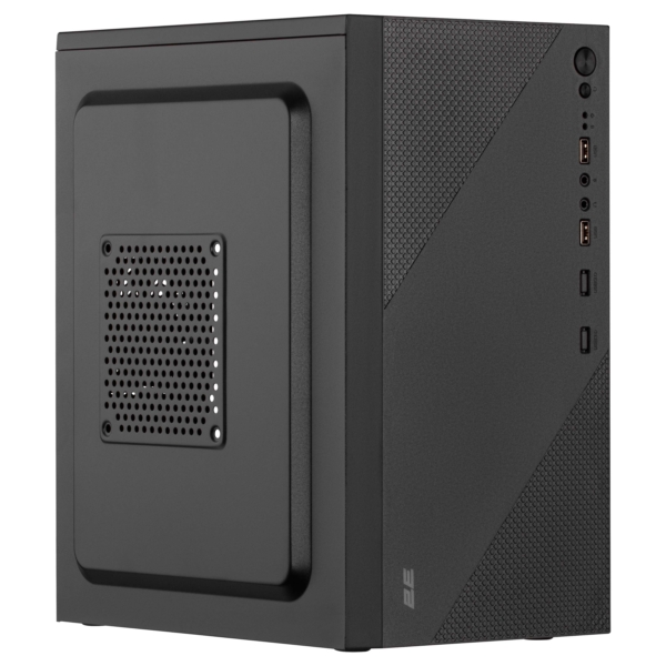 2E PC case TeamX TMX04 with 2E ATX400W, 2xUSB2.0, 1x80mm, VGA 220mm, mATX, black