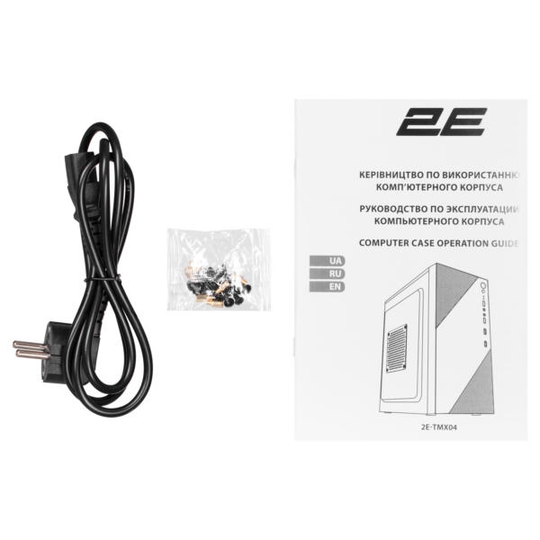 2E PC case TeamX TMX04 with 2E ATX400W, 2xUSB2.0, 1x80mm, VGA 220mm, mATX, black