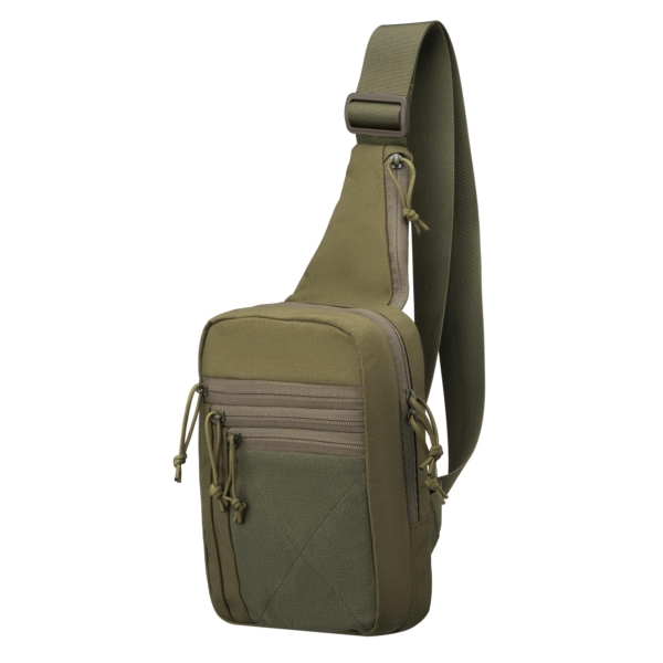 2E Tactical sling-bag, holster with quick opening, 6 compart, OD Green