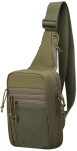 2E Tactical sling-bag, holster with quick opening, 6 compart, OD Green