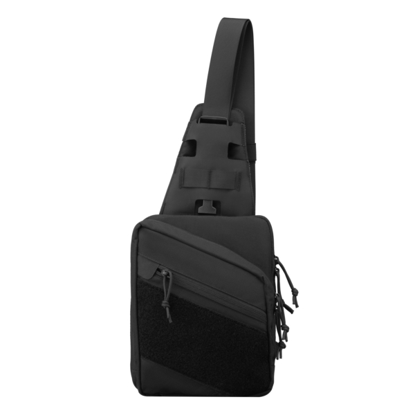 2E Tactical sling-bag, quick opening, 4 compart, Black
