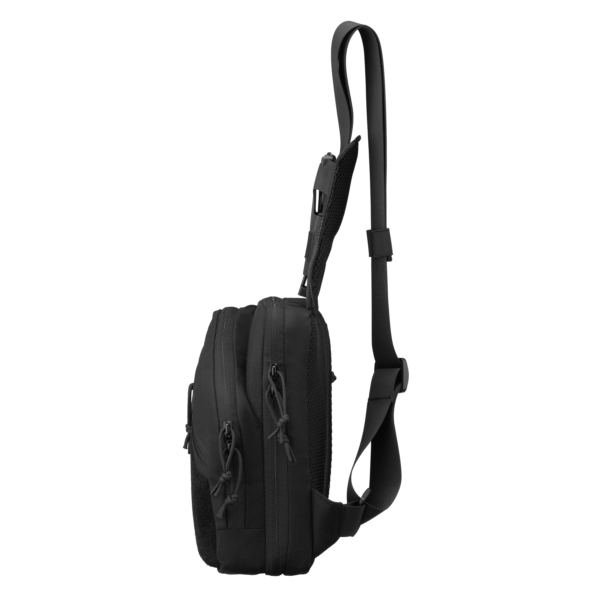 2E Tactical sling-bag, quick opening, 4 compart, Black