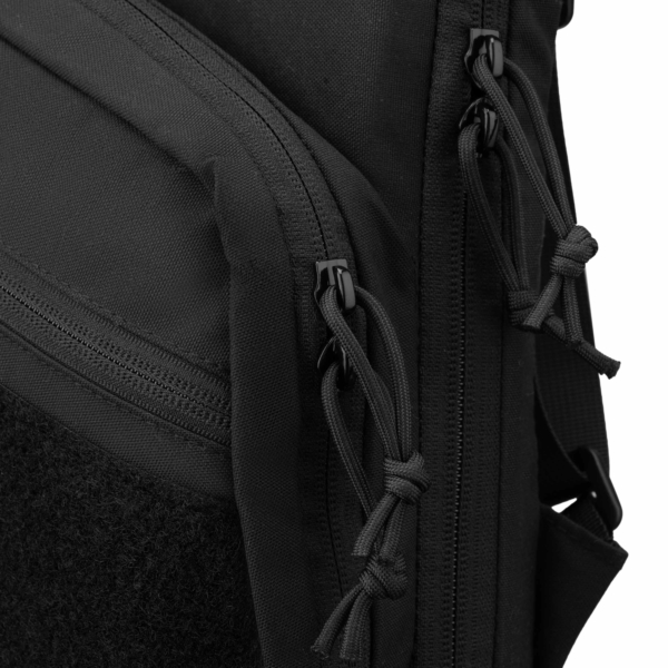 2E Tactical sling-bag, quick opening, 4 compart, Black