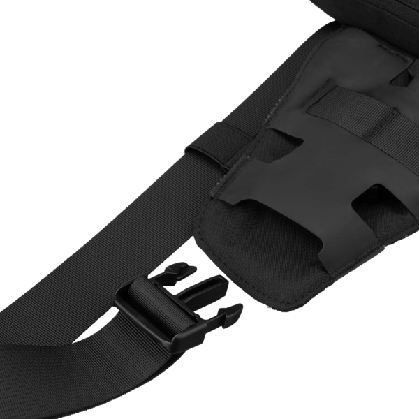 2E Tactical sling-bag, quick opening, 4 compart, Black
