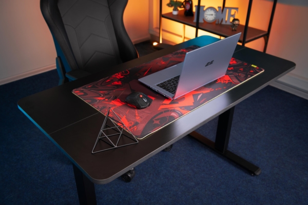 2E Computer table CE120B-MOTORIZED, height adjustment, electric motor 220V, 73/118х120x60cm, black