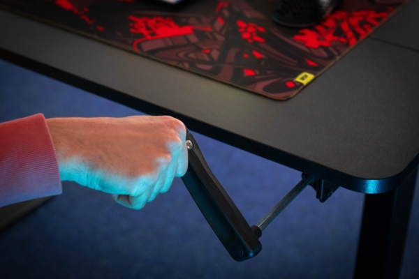 2E Computer table CE120B-MECHANIC, height adjustment, mechanical, 72/120х120x60cm, black