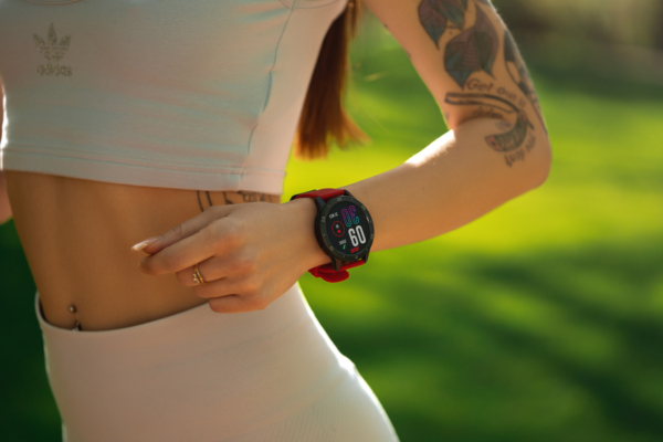Смарт-годинник 2E Motion GT2 47мм, 1.32″, 360×360, BT 5.2, Чорно-червоний