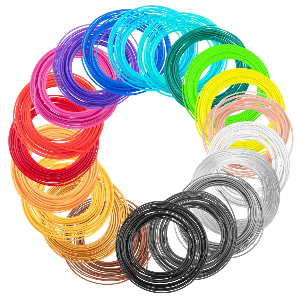 Filament 2E for PLA 3D pen,1.75mm, 20pcs, mix 5м